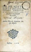 De Praestigiis et Incantationibvs Daemonvm...