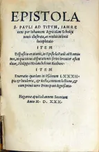 Epistola S. Pavli ad Titvm...