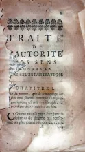 Traité de l'autorité des sens, contre la Transubstantiation