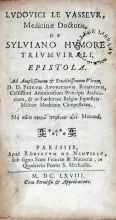 De Sylviano Hvmore Trivmvirali, Epistola