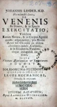 De Venenis In Genere, & in Specie Exercitatio