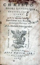 Epistolarvm Libri IIII. Bartolomaei item Riccij de imitatione libri tres