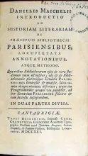Introductio Ad Historiam Literariam De Praecipuis Bibliothecis Parisiensibus