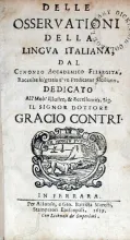 Delle Osservationi Della Lingva Italiana