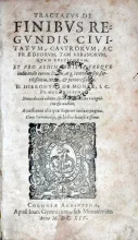 Tractatvs De Finibvs Regvndis Civitatvm, Castrorvm, Ac Praediorvm...