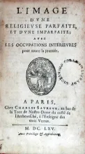 L'Image d'vne Religievse Parfaite, et d'vne Imparfaite...