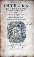 De Anni Integra In Integrvm Restitvtione...