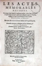 Les Actes Memorables Des Grecs...