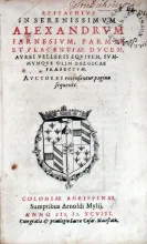 Epitaphivs In Serenissimvm...