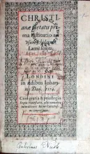 Christianae pietatis prima institutio ad vsum scholarum Latinè scripta