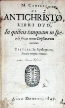 De Antichristo, Libri Dvo, In quibus tanquam in speculis status...