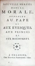 Nouvelle Heresie Dans La Morale, Denoncée Au Pape et Aux Evesques...