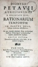 Rationarium Temporum In Partes Duas, Libros tredecim distributum