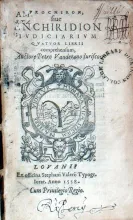 Prochiron, siue Enchiridion Ivdiciarivm Qvatvor Libris comprehensum