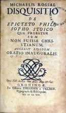 Disquisitio De Epicteto Philosopho Stoico Qua Probatur Eum Non Fuisse...
