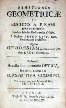 Quaestiones Geometricae In Euclidis & P. Rami Στοιχειωσιν In usum...