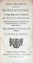 Meditationes. In Magni Hippocratis textum XXIV. De Veteri Medicina
