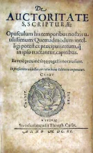 De Auctoritate S. Scripturae