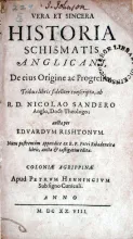 Vera Et Sincera Historia Schismatis Anglicani...