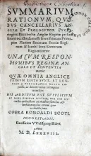 Svmmarivm Rationvm, Qvibvs Cancellarivs Angliae...