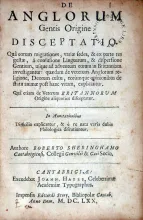 De Anglorum Gentis Origine Disceptatio