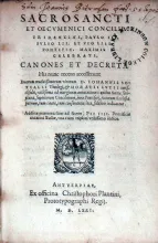 Sacrosancti Et Oecvmenici Concillii Tridentini, .Canones Et Decreta
