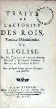Traité De L'Autorite Des Rois, Touchant l'Administration De L'Eglise