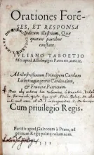 Orationes Foreses, Et Responsa Iudicum illustrium