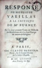 Response…A La Critique De Mr. Burnet