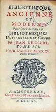 Bibliotheque Ancienne et Moderne. Pour servir de suite aux... (III)