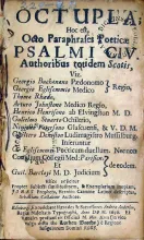 Octupla: Hoc est, Octo Paraphrases Poeticae Psalmi CIV...