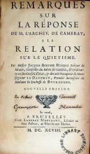 Remarques sur La Réponse de M. L'Arch. de Cambray a la Relation Sur le Quietisme