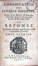 Continuation des Pensées Diverses, Ecrites.à la occasion de le Comete...