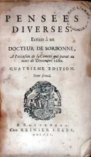 Pensées Diverses, Ecrites.A l'occasion de la Comete qui parut