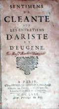 Sentimens de Cleante sur Les Entretiens D'Ariste et D'Eugene