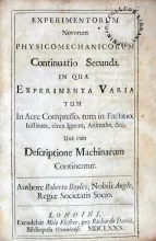 Experimentorum Novorum Physico-Mechanicorum Continuatio Secunda