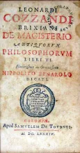 De Magisterio Antiqvorvm Philosophorvm
