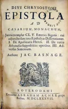 Epistola Ad Caesarium, Monachum, .cui adjunctae sunt tres Epistolicae...