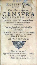 Censvra Qvorvndam Scriptorum, quae sub nominibus sanctorum...