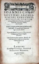 Homiliae ad populum Antiochenum, cum presbyter esset Antiochiae...