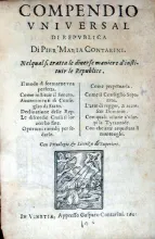Compendio Vniversal Di Repvblica...