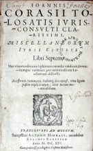 Miscellaneorvm Ivris Civilis