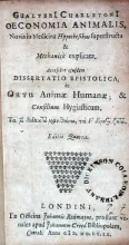 Oeconomia Animalis, Novis in Medicina Hypothesibus superstructa...