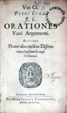 Orationes Varii Argumenti. Accedit Praeter alias ejusdem Dissertationes...