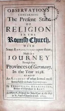 Observations concerning The Present State of Religion...