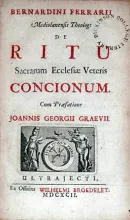 De Ritu Sacrarum Ecclesiae Veteris Concionum. Cum Praefatione Joannis Georgii Graevii
