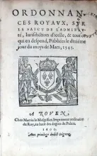 Ordonnances Royavx, Svr le Faict de l'Admiravté...