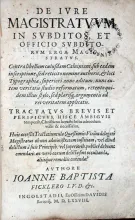 De Ivre Magistratvvm In Svbditos, Et Officio Svbditorvm Erga Magistratvs