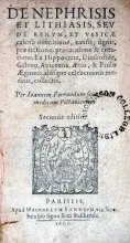 De Nephrisis Et Lithiasis, Sev De Renvm, et Vesicae calculi definitione...