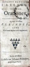 Orationes. Quibus accessere Pleiades, Sive Orationes septem varii Argumenti